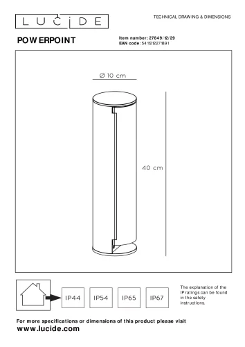 Уличная розетка влагозащищенная Powerpoint 27849/12/29 Lucide IP44 фото 11