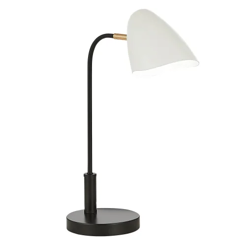 Настольная лампа Satta SLE103604-01 Evoluce белая 1 лампа, основание чёрное металл в стиле скандинавский 