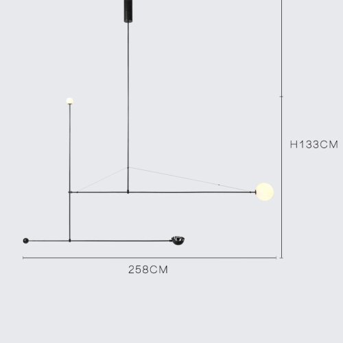 Светильник подвесной LINES K 140825-26 ImperiumLoft белый 2 лампы, основание чёрное в стиле минимализм  фото 5