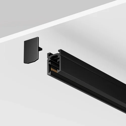 Шинопровод накладной 2 м Magnetic track system Levity TRX184-112B Maytoni чёрный в стиле современный хай-тек для светильников серии Magnetic track system Levity накладной шинопровод levity магнитная фото 6