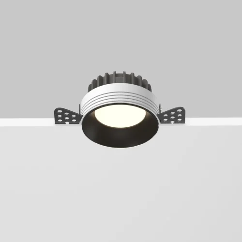 Светильник точечный LED Okno DL055-8W3-4-6K-TRS-B Maytoni чёрный на 1 лампу, основание чёрное в стиле хай-тек современный круглый для затирки фото 4