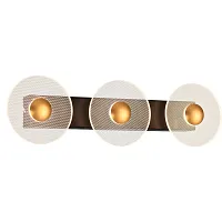 Бра LED Solskin 4317-3W Favourite прозрачный на 3 лампы, основание чёрное в стиле современный 