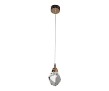 Светильник подвесной LED Джела 07863-1A,33 Kink Light прозрачный 1 лампа, основание золотое в стиле современный 