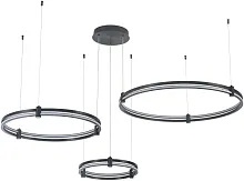 Светильник подвесной LED с пультом Ring 4006/02/03PL Stilfort чёрный 1 лампа, основание чёрное в стиле современный хай-тек с пультом кольца