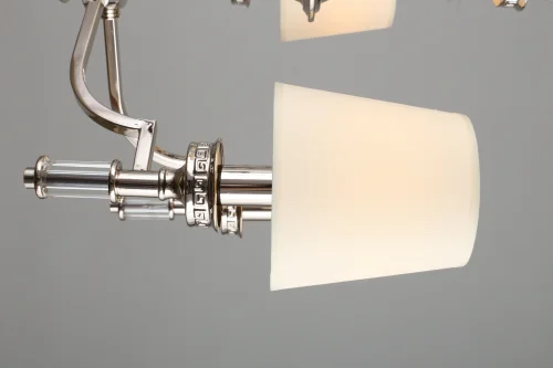 Люстра подвесная Dimaro OML-87803-05 Omnilux бежевая на 5 ламп, основание хром в стиле классический фото 6