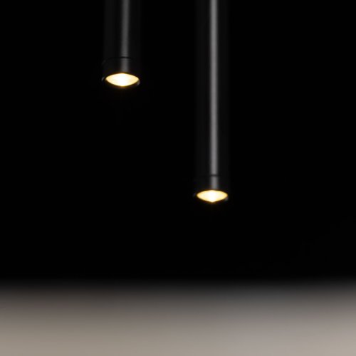 Светильник подвесной LED Ракурс 631018502 DeMarkt чёрный 1 лампа, основание чёрное в стиле хай-тек современный каскад трубочки фото 5