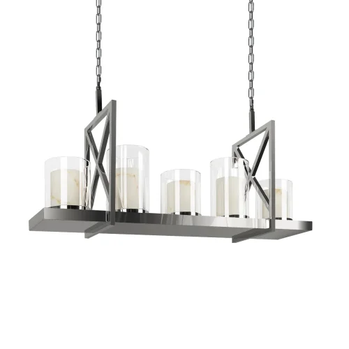 Люстра подвесная Candlebox 10436/1000R LOFT IT прозрачная на 5 ламп, основание никель в стиле современный кантри замковый фото 5