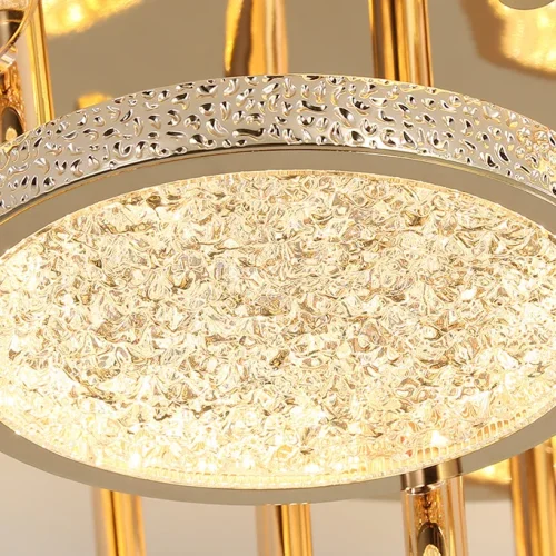 Люстра потолочная NAINA CH L60 207834-23 ImperiumLoft прозрачная на 7 ламп, основание золотое в стиле современный фото 6 Люстра потолочная NAINA CH L60 207834-23 ImperiumLoft прозрачная на 7 ламп, основание золотое в стиле современный фото 6