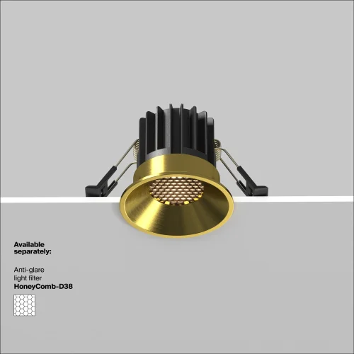 Светильник точечный LED Round DL058-7W3K-BS Maytoni латунь на 1 лампу, основание латунь в стиле современный фото 16