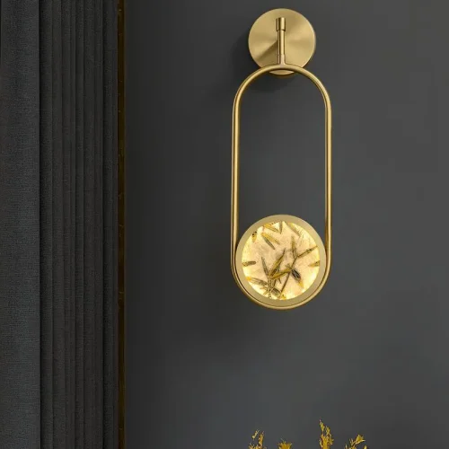 Настенный светильник AKIRA WALL FRAME H51 208978-23 ImperiumLoft латунь на 1 лампу, основание латунь в стиле современный фото 10
