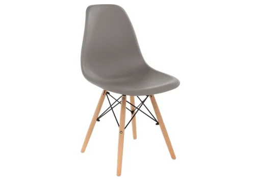 Пластиковый стул Eames PC-015 серый 11181 Woodville, серый/, ножки/массив бука дерево/натуральный, размеры - ****460*490 фото 2