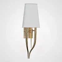 Настенный светильник Crystal Light Brunilde Ipe Cavalli H92 Gold/White 189457-22 ImperiumLoft белый на 2 лампы, основание золотое в стиле современный 