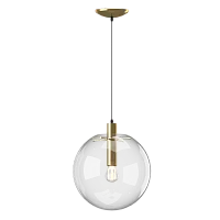 Светильник подвесной 0869PLA-1GD Milosh Tendence прозрачный 1 лампа, основание золотое в стиле современный шар