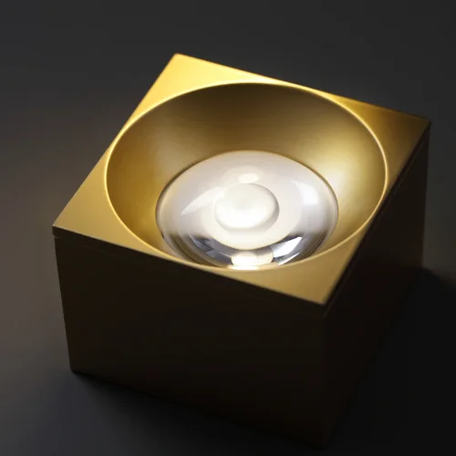 Светильник накладной LED Patera 358670 Novotech золотой 1 лампа, основание золотое в стиле хай-тек круглый фото 3