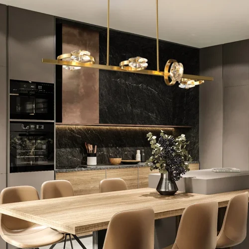 Светильник потолочный ADONICA LONG L12 204481-23 ImperiumLoft прозрачный на 12 ламп, основание латунь в стиле современный фото 10