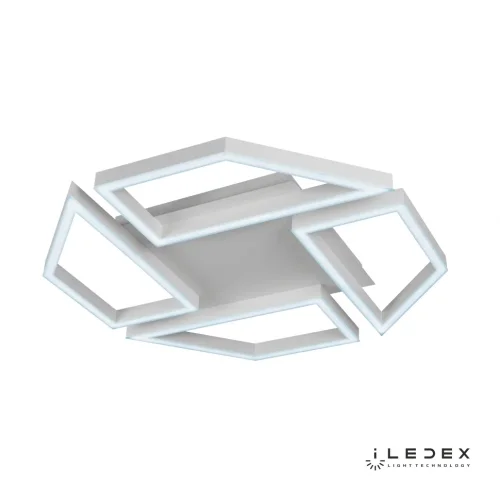 Люстра потолочная LED с пультом Stellar 8302-720x720-X-T WH iLedex белая на 1 лампу, основание белое в стиле хай-тек современный с пультом фото 3