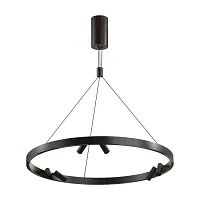 Светильник подвесной LED Beveren 6683/103L Odeon Light чёрный 1 лампа, основание чёрное в стиле современный с пультом