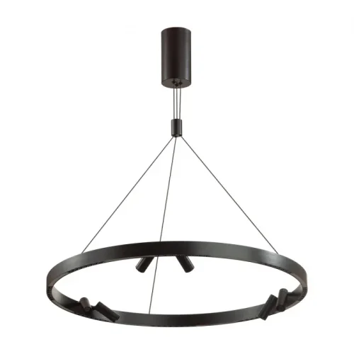 Светильник подвесной LED Beveren 6683/103L Odeon Light чёрный 1 лампа, основание чёрное в стиле современный с пультом