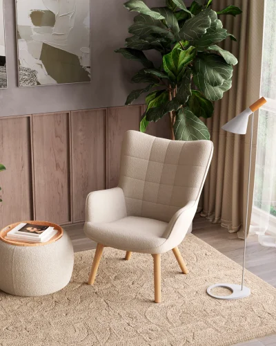 Торшер Turin V11336-1F Moderli белый на 1 лампу, основание белое в стиле современный скандинавский хай-тек фото 3