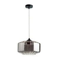 Светильник подвесной Binga 4746/1 Odeon Light чёрный серый 1 лампа, основание чёрное в стиле современный выдувное