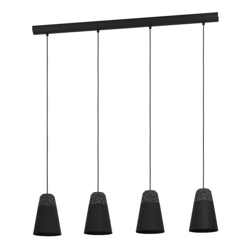 Светильник подвесной Canterras 99545 Eglo чёрный 4 лампы, основание чёрное в стиле модерн 