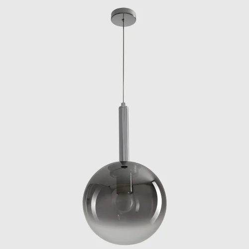 Светильник подвесной ECLIPSE SP1 D200 CHROME Crystal Lux прозрачный дымчатый на 1 лампу, основание хром в стиле современный фото 3