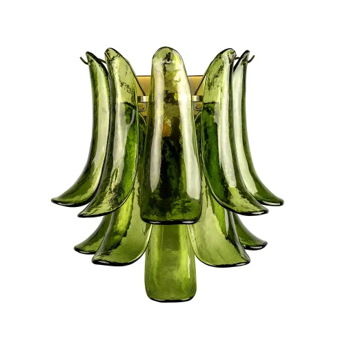 Бра Лилу / Lilou 10600W Olive LOFT IT зелёный на 3 лампы, основание бронзовое в стиле 