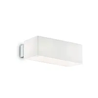 Бра BOX AP2 BIANCO Ideal Lux белый на 2 лампы, основание хром в стиле современный 