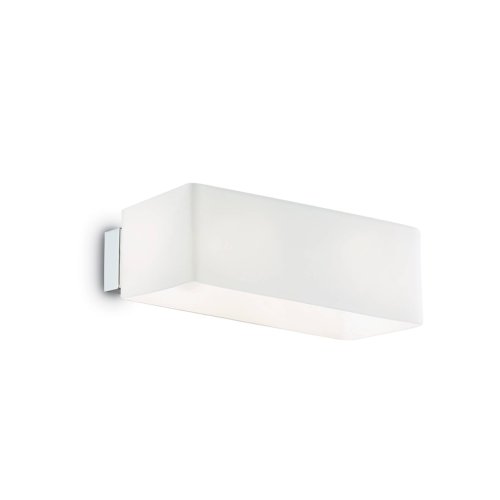 Бра BOX AP2 BIANCO Ideal Lux белый на 2 лампы, основание хром в стиле современный 