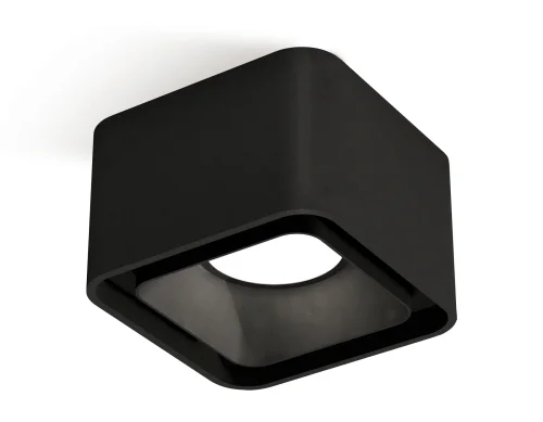Светильник накладной XS7833002 Ambrella light чёрный 1 лампа, основание чёрное в стиле хай-тек современный квадратный фото 2