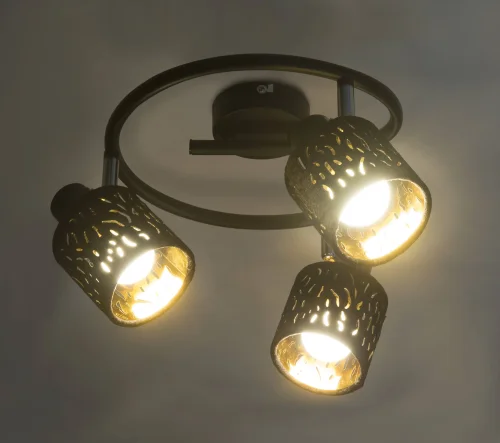 Спот с 3 лампами TROY 54121-3 Globo чёрный E14 в стиле современный  фото 3
