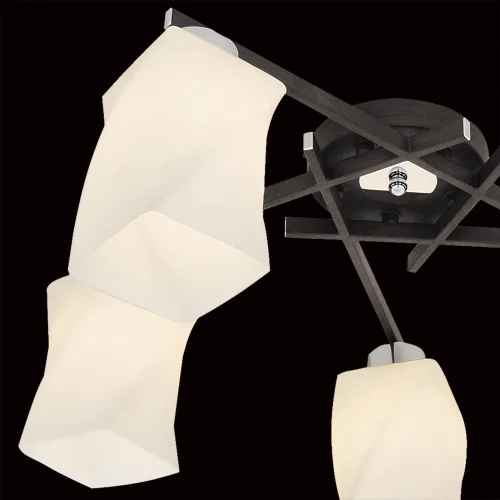 Люстра Гранада потолочная CL135151 Citilux белая на 5 ламп, основание коричневое хром серое в стиле современный  фото 4