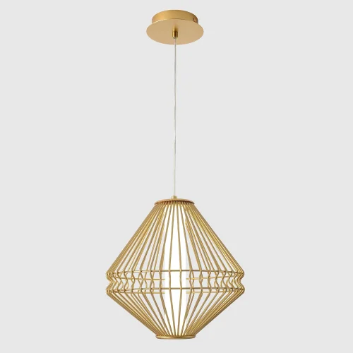 Светильник подвесной LED CUADRA SP15W LED GOLD Crystal Lux белый на 1 лампу, основание золотое в стиле современный фото 2