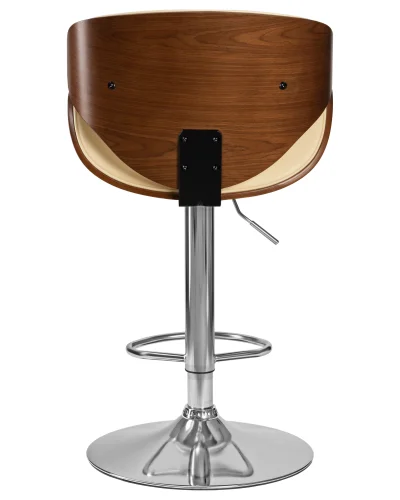 Стул барный набор 2 шт. SET-2 4905-LMZ KARTER, цвет сиденья кремовый, цвет каркаса сиденья коричневое дерево, цвет основания хром Dobrin, /экокожа, ножки/металл/хром, размеры - 920*1120***520* фото 6 Стул барный набор 2 шт. SET-2 4905-LMZ KARTER, цвет сиденья кремовый, цвет каркаса сиденья коричневое дерево, цвет основания хром Dobrin, /экокожа, ножки/металл/хром, размеры - 920*1120***520* фото 6