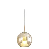 Светильник подвесной Elsa 8244+8265 Mantra бронзовый 1 лампа, основание золотое в стиле модерн 