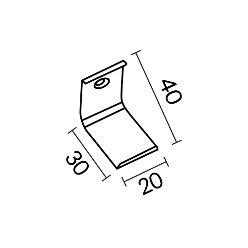 Комплект креплений (для профиля 30×30) 4 шт., ALM-3030-MT 642074 Maytoni цвет LED K, световой поток Lm фото 4