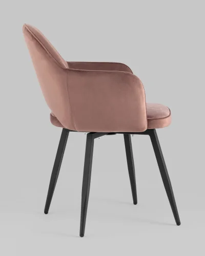 Стул Венера вращающийся, велюр пыльно-розовый NP УТ000037253 Stool Group, /, ножки//чёрный, размеры - *850***585*645 фото 9