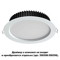 Светильник точечный LED Drum 358304 Novotech белый 1 лампа, основание белое в стиле хай-тек современный 