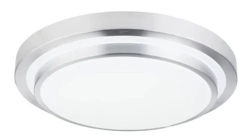 Светильник потолочный LED с пультом Ina Ii 41738-60RGB Globo белый серебряный на 1 лампу, основание белое в стиле современный с пультом