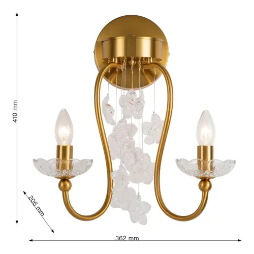 Бра Bellis 2871-2W Favourite без плафона на 2 лампы, основание золотое в стиле классический  фото 2