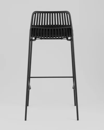 Стул барный Louran с подушкой, чёрный УТ000040188 Stool Group, чёрный/экокожа, ножки/металл/чёрный, размеры - ***** фото 4