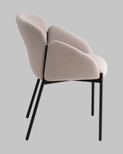 Стул обеденный Melia, светло-серый УТ000039553 Stool Group, серый/букле, ножки/металл/чёрный, размеры - *770**** фото 3