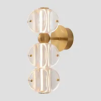 Бра ЛЕД RICH AP12W LED Crystal Lux прозрачный на 1 лампу, основание латунь в стиле американский Бра ЛЕД RICH AP12W LED Crystal Lux прозрачный на 1 лампу, основание латунь в стиле американский