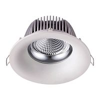 Светильник точечный LED Glok 358025 Novotech белый 1 лампа, основание белое в стиле современный 