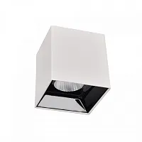Светильник накладной LED Старк CL7440201 Citilux чёрный белый 1 лампа, основание белое в стиле хай-тек современный квадратный