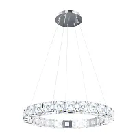 Светильник подвесной LED Tiffany 10204/600 Chrome LOFT IT прозрачный 1 лампа, основание хром в стиле современный кольца