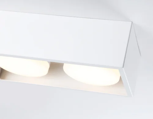 Светильник накладной TN70828 Ambrella light белый 2 лампы, основание белое в стиле современный хай-тек квадратный фото 5
