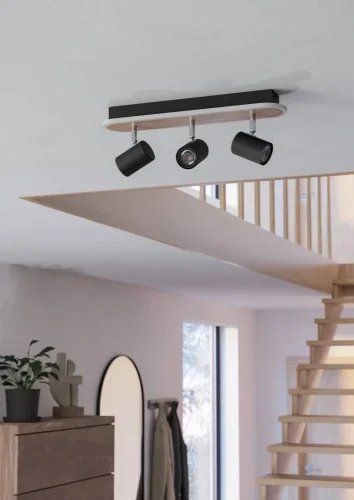 Спот с 3 лампами LED Rimbocchi 901633 Eglo чёрный LED в стиле современный фото 7 Спот с 3 лампами LED Rimbocchi 901633 Eglo чёрный LED в стиле современный фото 7