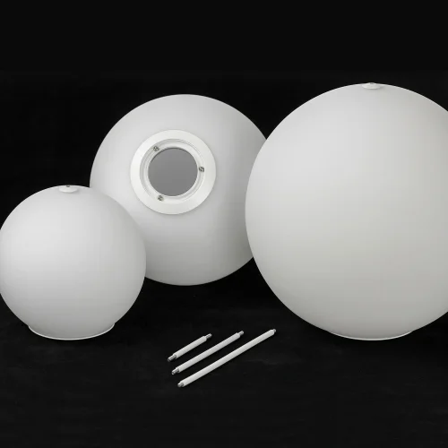 Люстра потолочная LSP-8904 Lussole белая на 3 лампы, основание белое в стиле современный шар фото 3