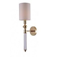 Бра 3541/A brass Newport белый бежевый 1 лампа, основание латунь в стиле современный 